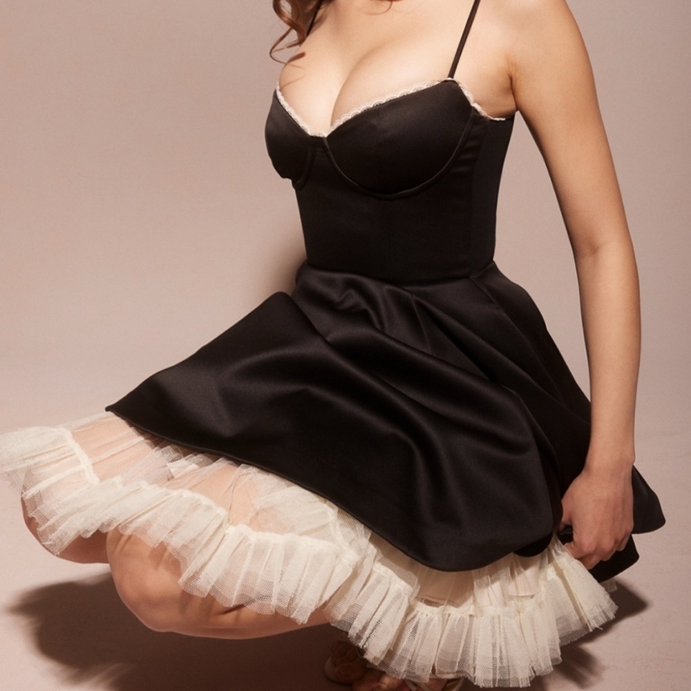 HOUSE OF CB Minimoiselle Black Tulle Mini Dress